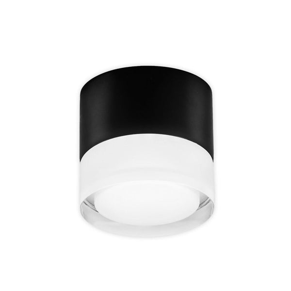 Plafonnier d'extérieur LED DLS Phoenix 3.000 en aluminium, noir, Ø 9 cm, IP54