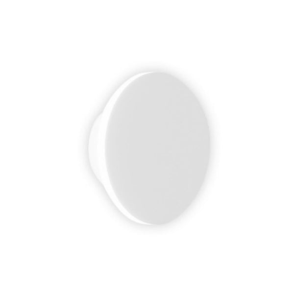 Applique murale LED DLS Orbit en aluminium, blanc, Ø 12,5 cm