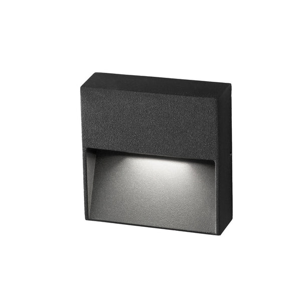 Applique d'extérieur LED DLS Vigo Q en aluminium, noir, hauteur 11 cm, IP54