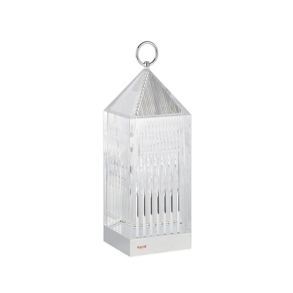 Lampe à poser d'extérieur LED rechargeable Lantern, transparent, hauteur 31 cm, IP54