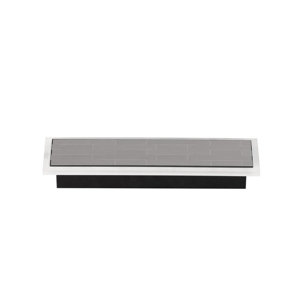 Applique murale LED Aluro en métal, nickel et noir, hauteur 9,6 cm