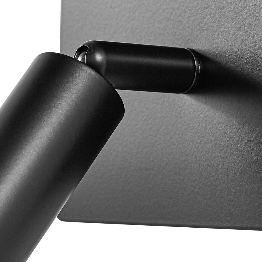 Applique murale Aiden en tissu, noir, 2 lumières, hauteur 30,8 cm