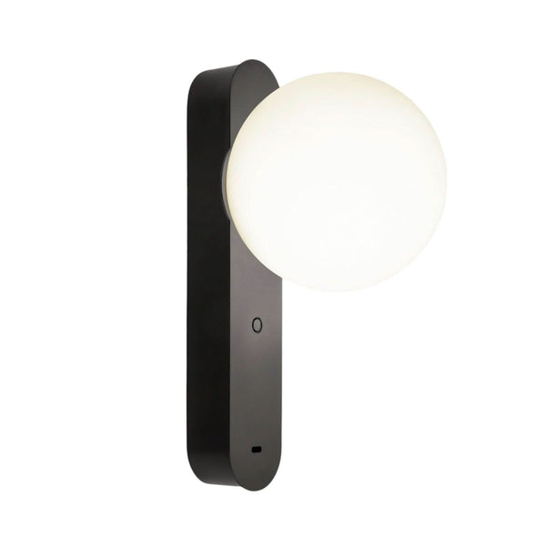 Applique murale LED Perlina en acier, noir, hauteur 26,1 cm