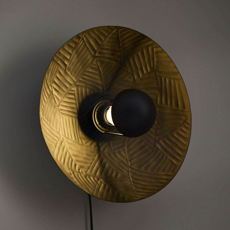 Applique murale Ribble en métal, noir, Ø 35 cm