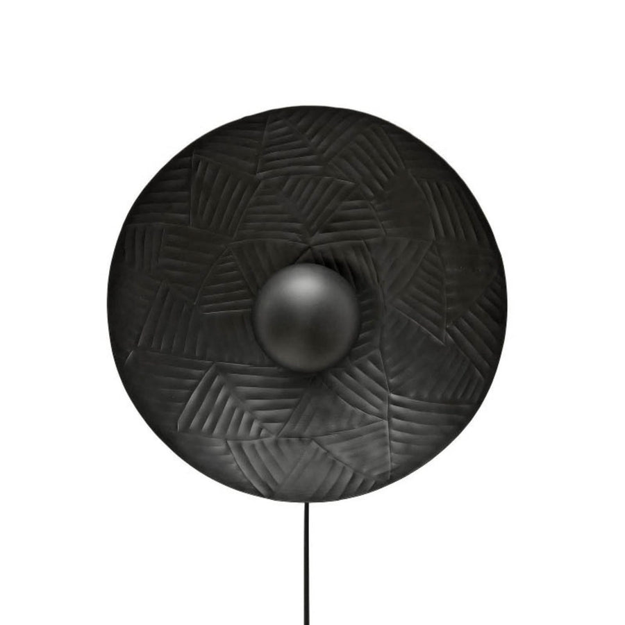 Applique murale Ribble en métal, noir, Ø 35 cm