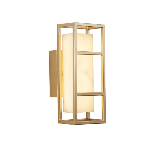 Applique murale LED Mirage en acier, doré et blanc, hauteur 40 cm, IP44