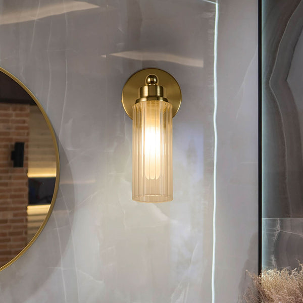 Applique murale Imperial en verre, laiton, hauteur 22 cm, IP44