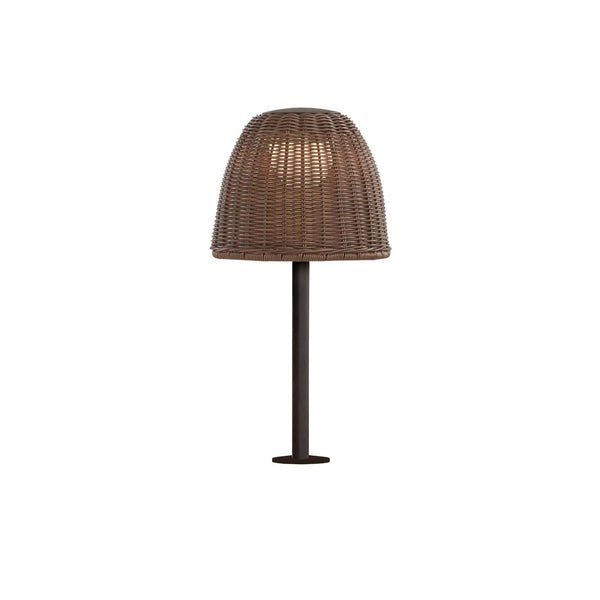 Lampe à poser d'extérieur LED Atticus en aluminium, marron, IP54