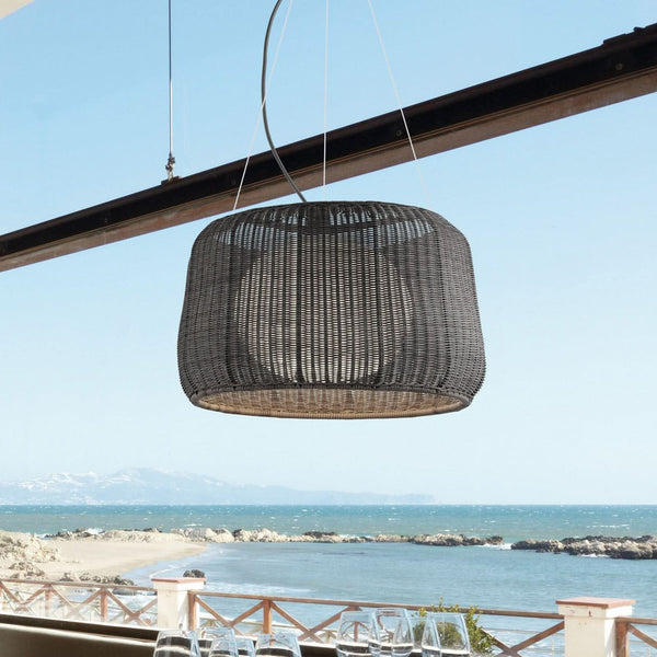 Suspension d'extérieur Fora 90, marron, 2 lumières, Ø 90 cm