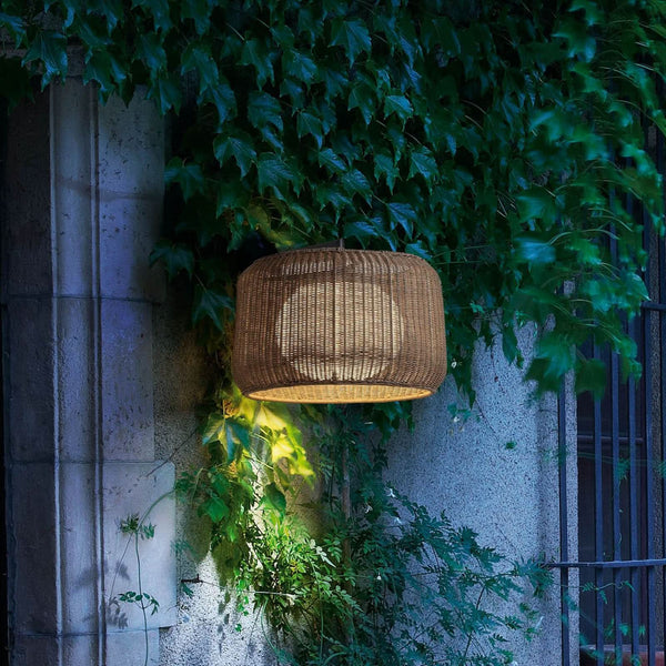 Applique d'extérieur Fora A en aluminium, marron, 2 lumières, Ø 50 cm