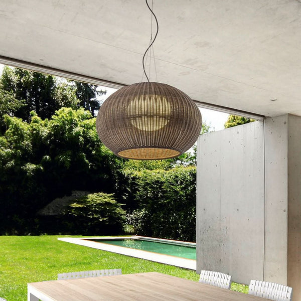 Suspension d'extérieur LED Garota, marron