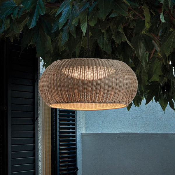 Suspension d'extérieur LED Perris, marron et beige, Ø 47 cm, IP54