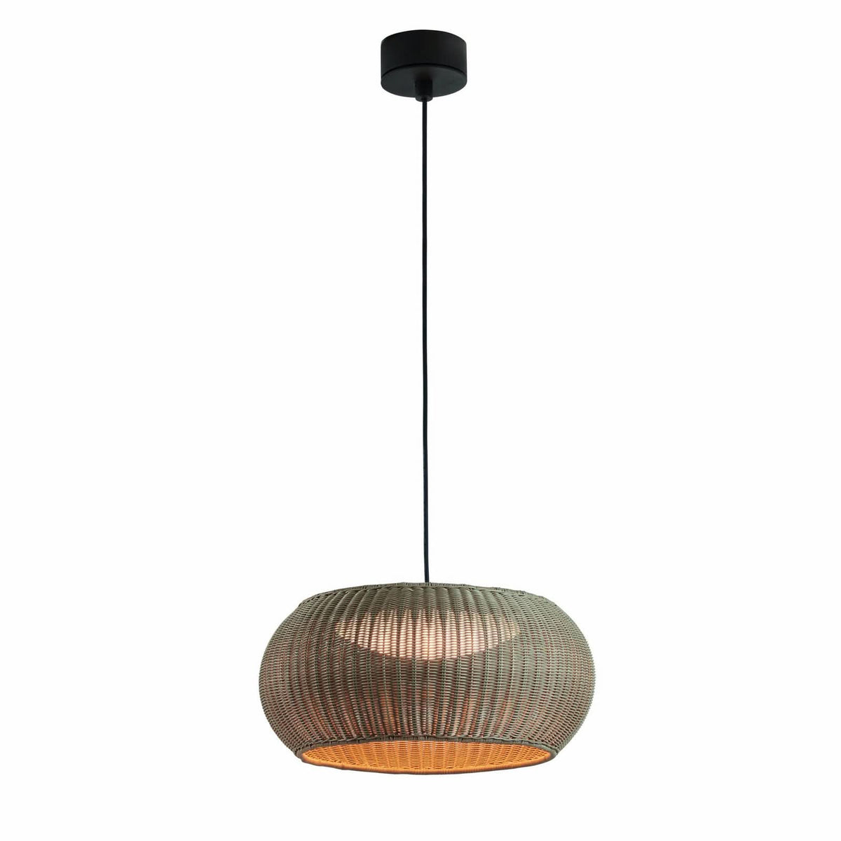 Suspension d'extérieur LED Perris, marron, Ø 47 cm, IP54