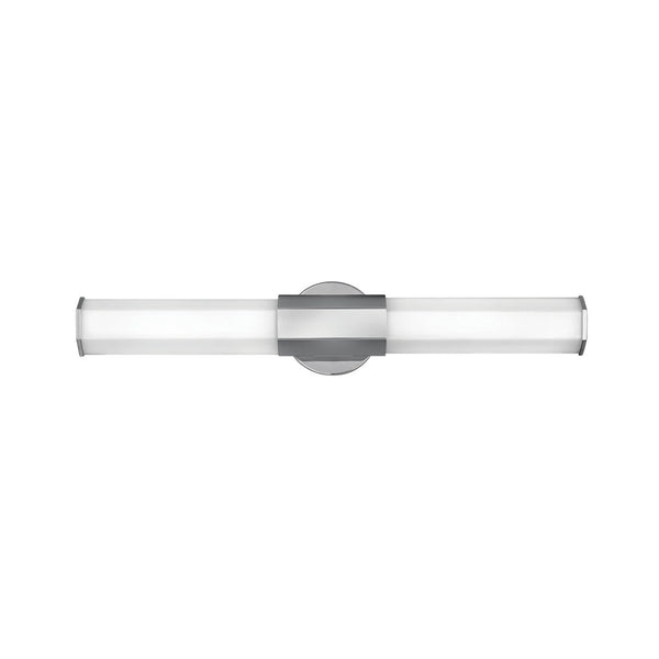 Applique murale LED Dual en verre, chromé et blanc, hauteur 12,7 cm, IP44
