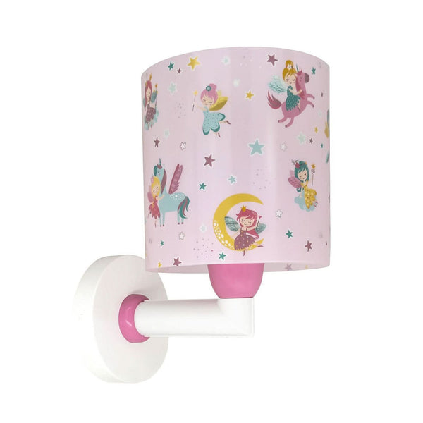 Applique murale Fairy Dreams, rose et blanc, hauteur 24 cm