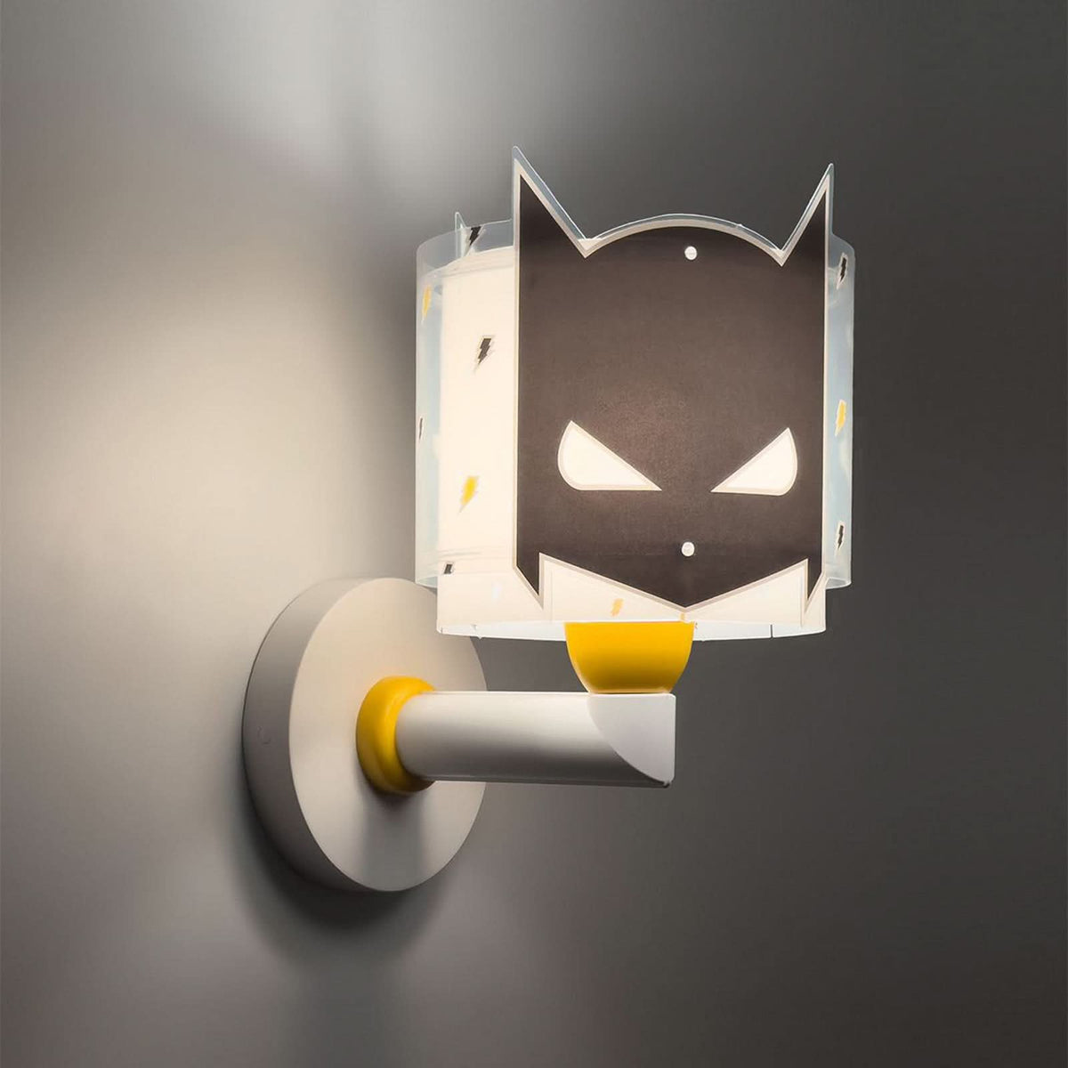 Applique murale Dark Hero, blanc et noir, hauteur 24 cm