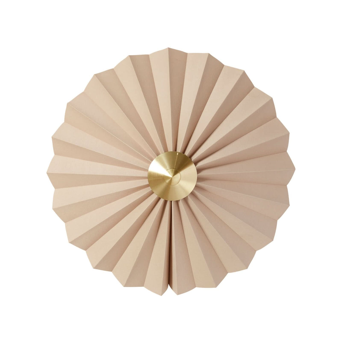 Applique murale Pliss en coton, beige, Ø 48 cm