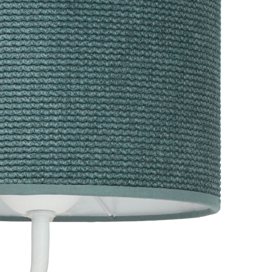 Applique murale Roller en métal, blanc et vert menthe, 2 lumières, hauteur 30 cm