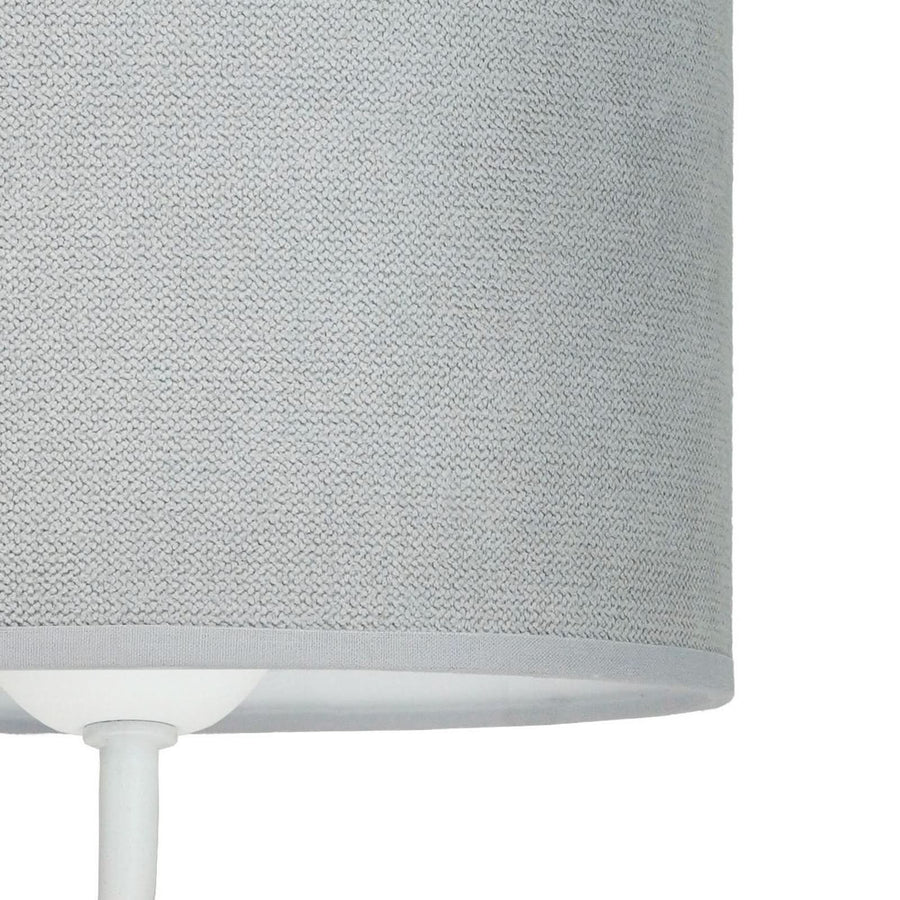 Applique murale Roller en tissu, blanc et gris clair, 2 lumières, hauteur 30 cm