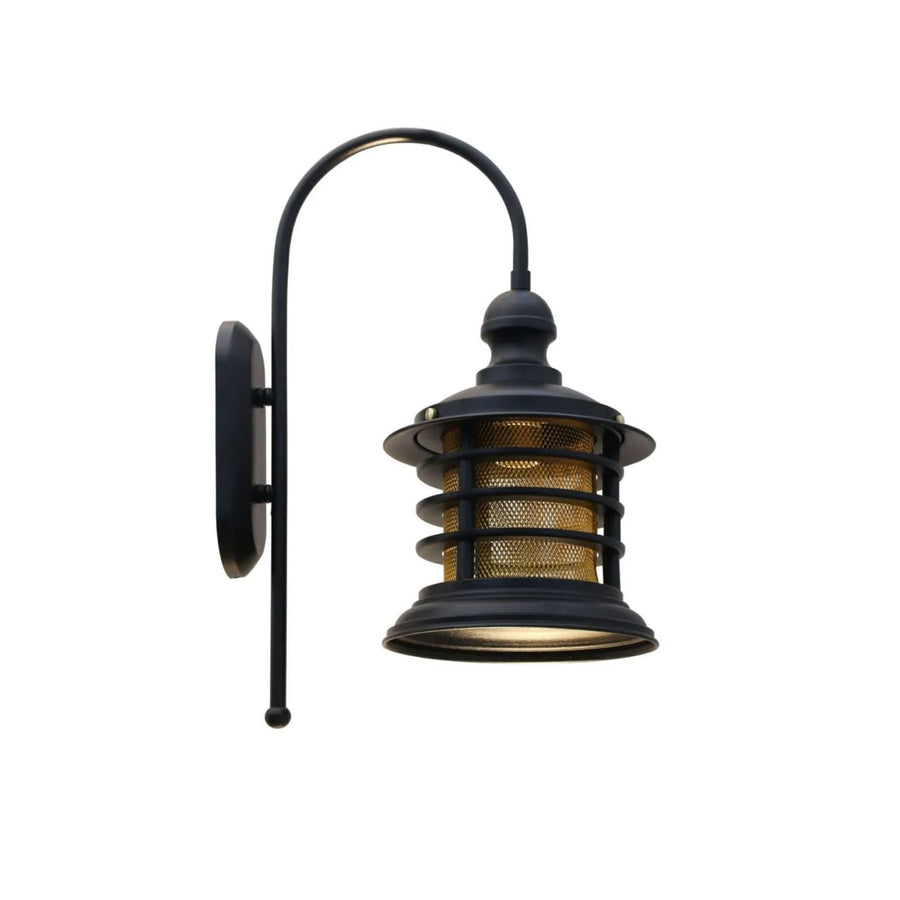 Applique murale Nostalji en métal, noir, hauteur 48 cm