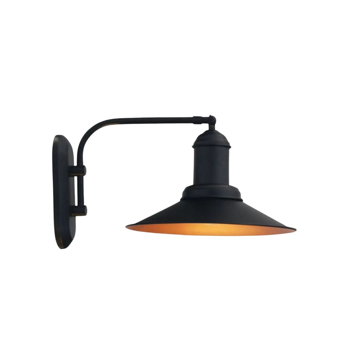 Applique murale Lorato en métal, noir, hauteur 25 cm