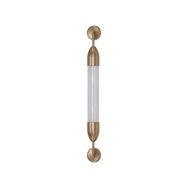 Applique murale Lemon Squeeze en verre, laiton et blanc, 15 W, longueur 77 cm