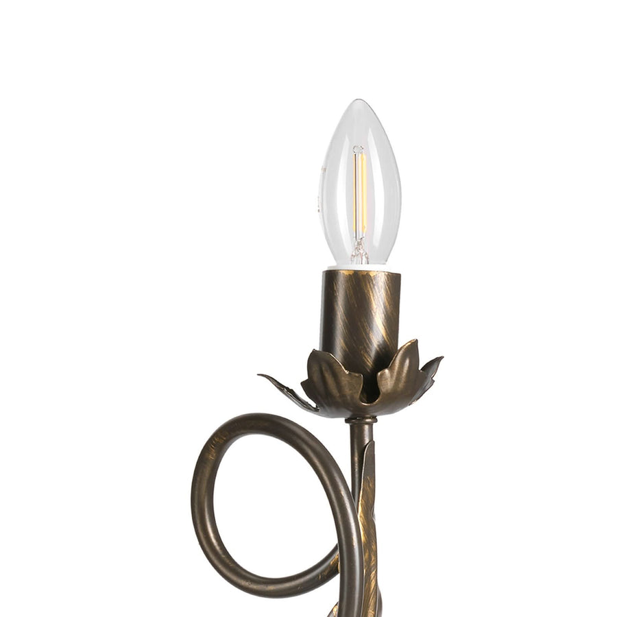 Applique murale Gretel en métal, bronze, 2 lumières, hauteur 40 cm