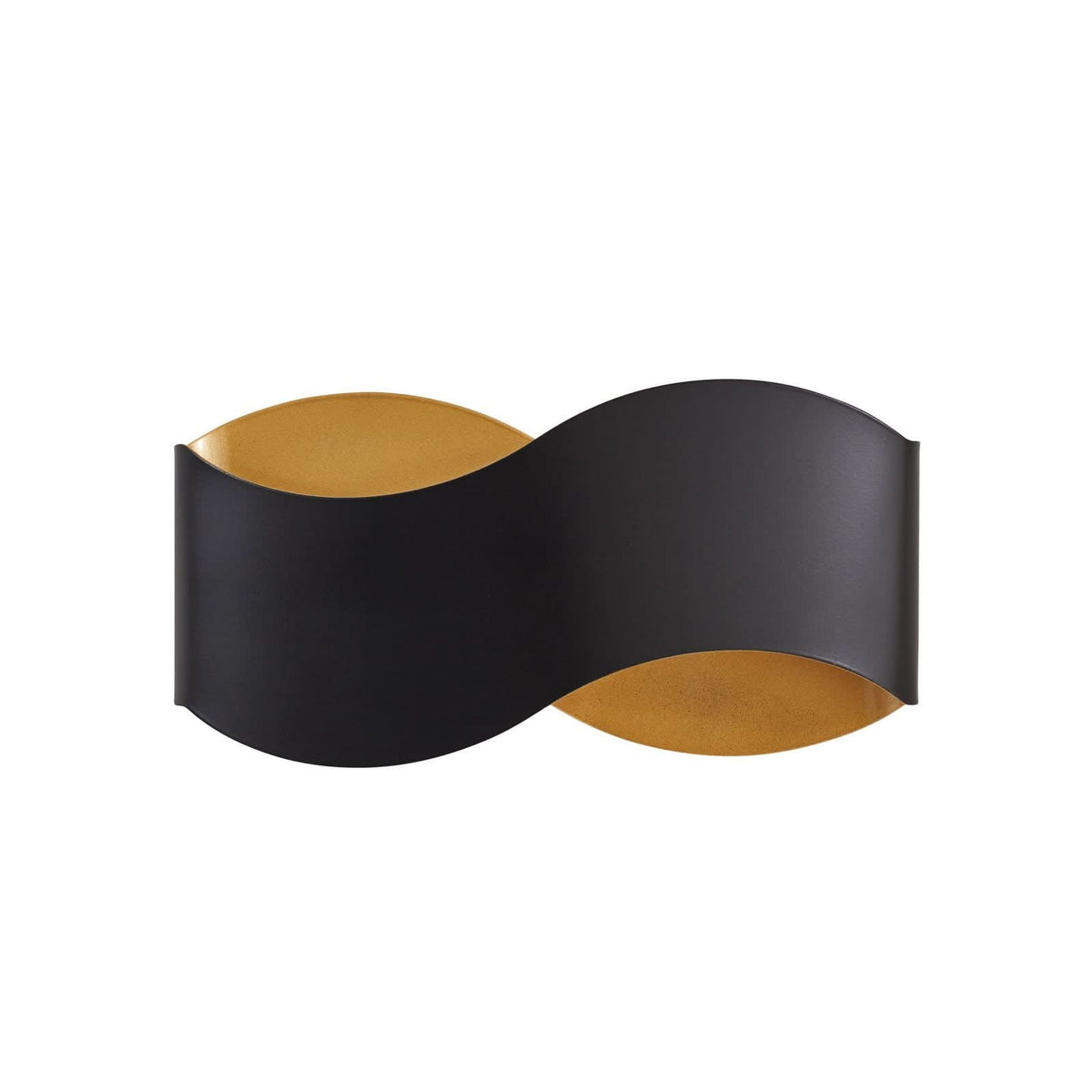 Applique murale Dailin en métal, noir, 2 lumières, hauteur 15 cm