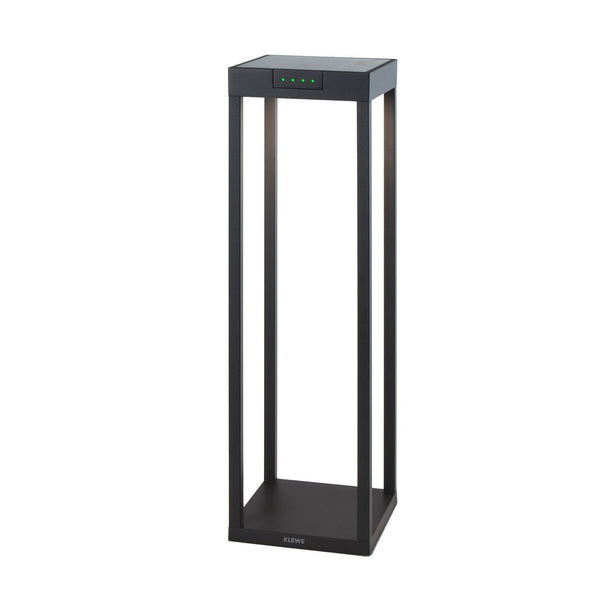 Lampe solaire d'extérieur LED Radia Maxi en aluminium, anthracite, hauteur 50 cm, IP65