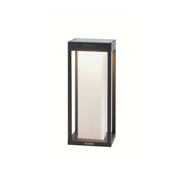 Lampe solaire d'extérieur LED Radia Mini Moon en aluminium, anthracite, hauteur 35 cm, IP65