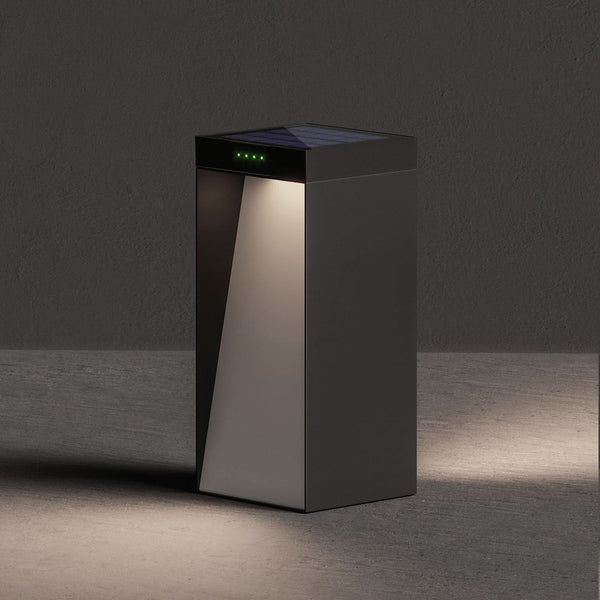 Lampe solaire d'extérieur LED Milio Full en aluminium, anthracite, hauteur 35 cm, IP65