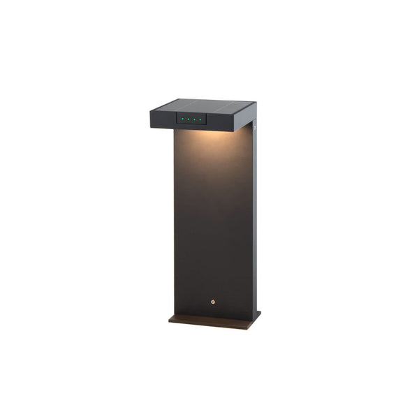 Lampe solaire d'extérieur LED ALA Ground Mini en aluminium, anthracite, hauteur 40 cm, IP65