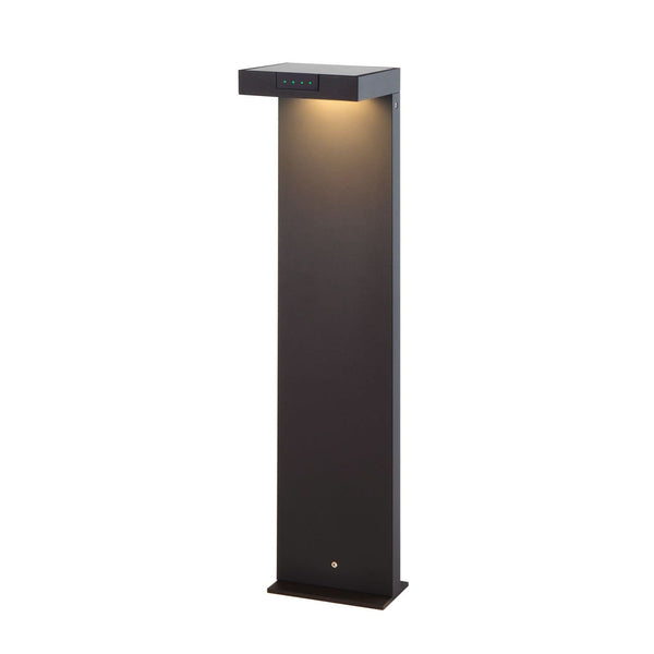 Lampe solaire d'extérieur LED ALA Ground Maxi en aluminium, anthracite, hauteur 65 cm, IP65