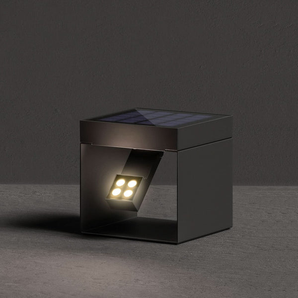 Lampe solaire d'extérieur LED Alea en aluminium, anthracite, hauteur 14,5 cm, IP65