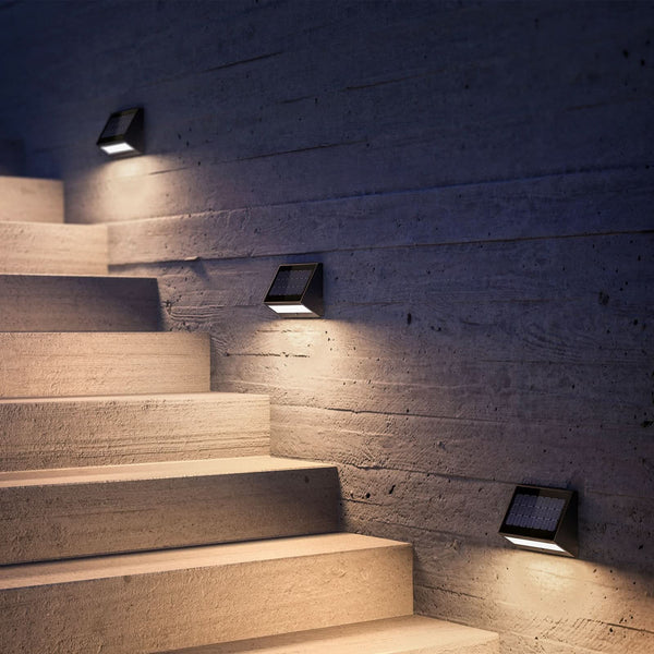Applique d'extérieur LED solaire Ecostep en aluminium, anthracite, hauteur 14,1 cm, IP65