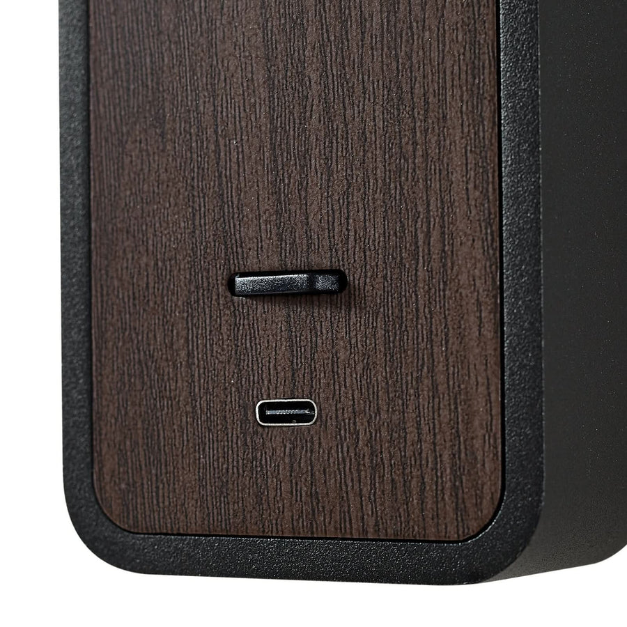Applique murale LED Tallis en bois, noir, hauteur 16 cm