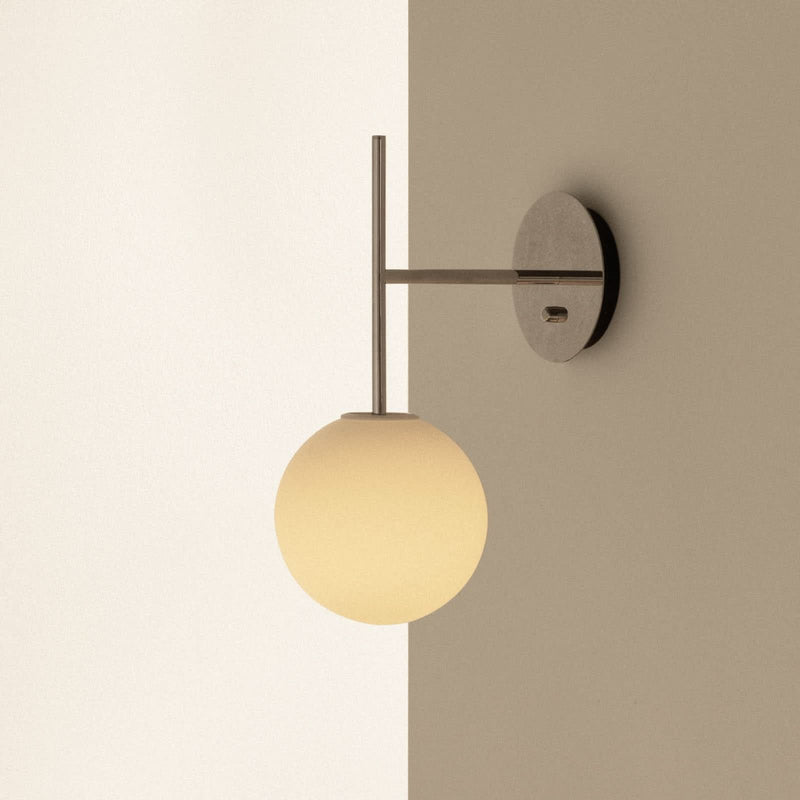 Applique murale TR Bulb en verre, blanc mat, Ø 20 cm