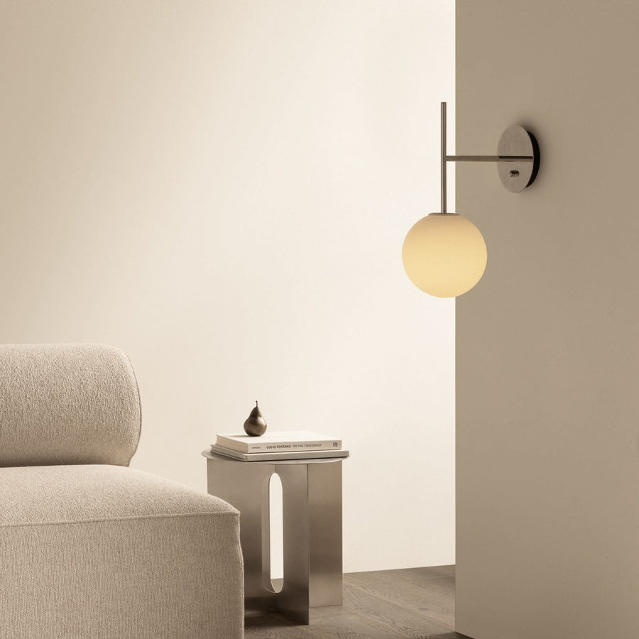 Applique murale TR Bulb en verre, blanc mat, Ø 20 cm
