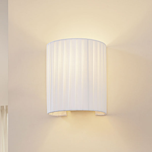 Applique murale Virelle en tissu, blanc, hauteur 21 cm