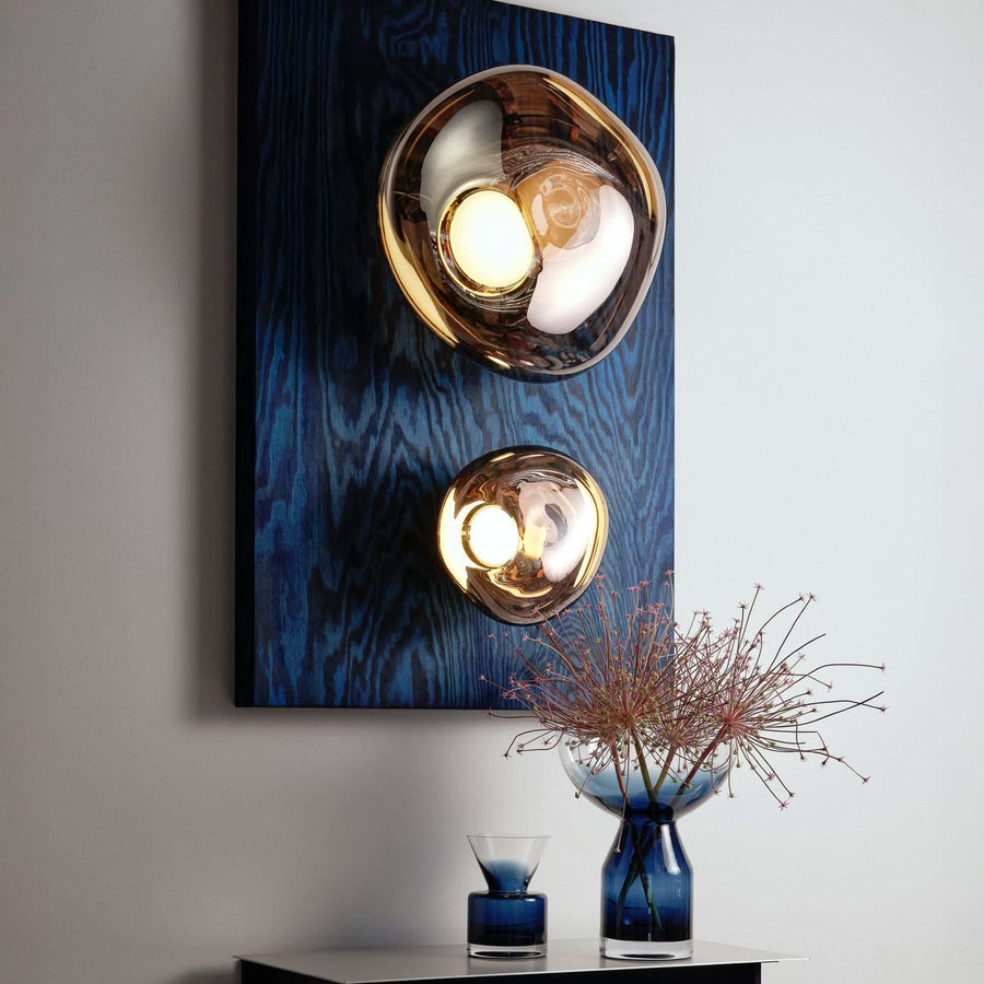 Applique murale LED Melt, bronze, Ø 29 cm