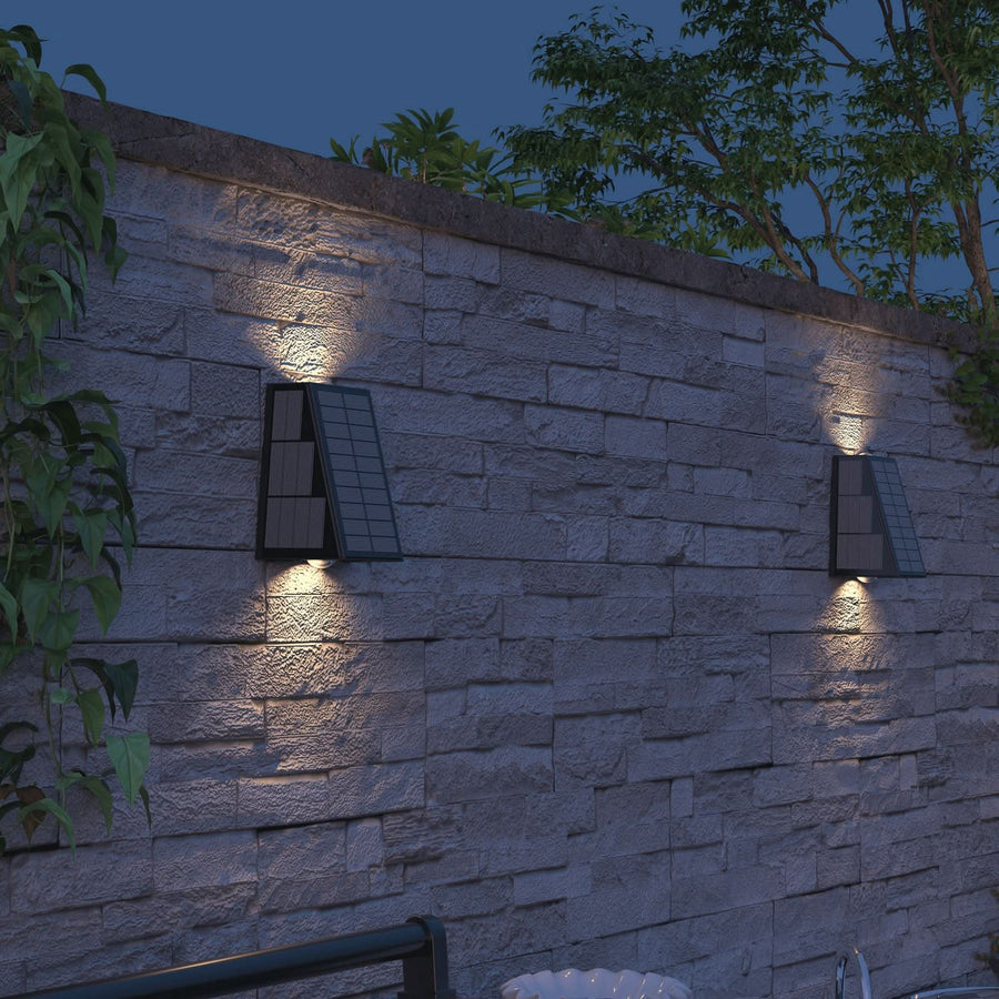 Applique d'extérieur LED Matera, noir, hauteur 15,3 cm, IP44