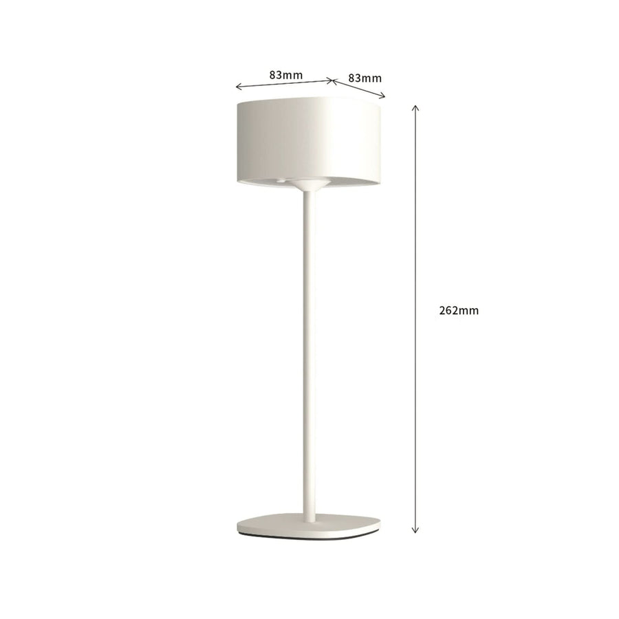 Lampe à poser d'extérieur LED rechargeable Serino en aluminium, sable, hauteur 26,2 cm, IP44