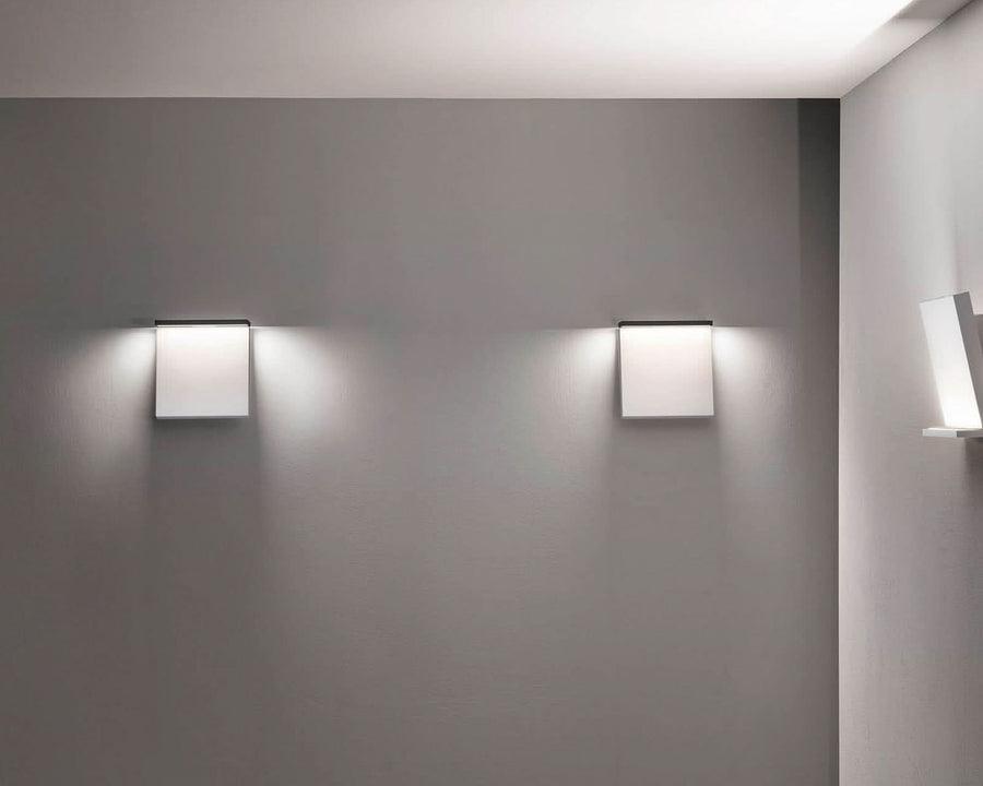 Applique murale LED en aluminium, doré et blanc, hauteur 24,8 cm