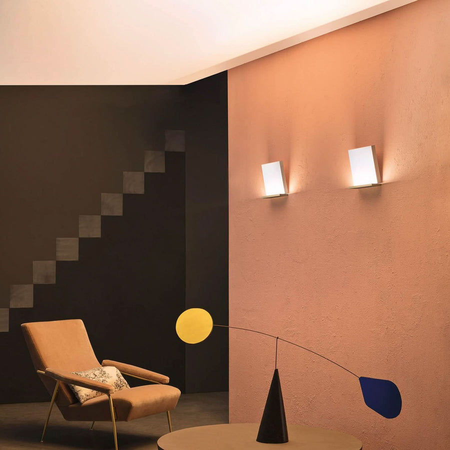 Applique murale LED en aluminium, doré et blanc, hauteur 24,8 cm
