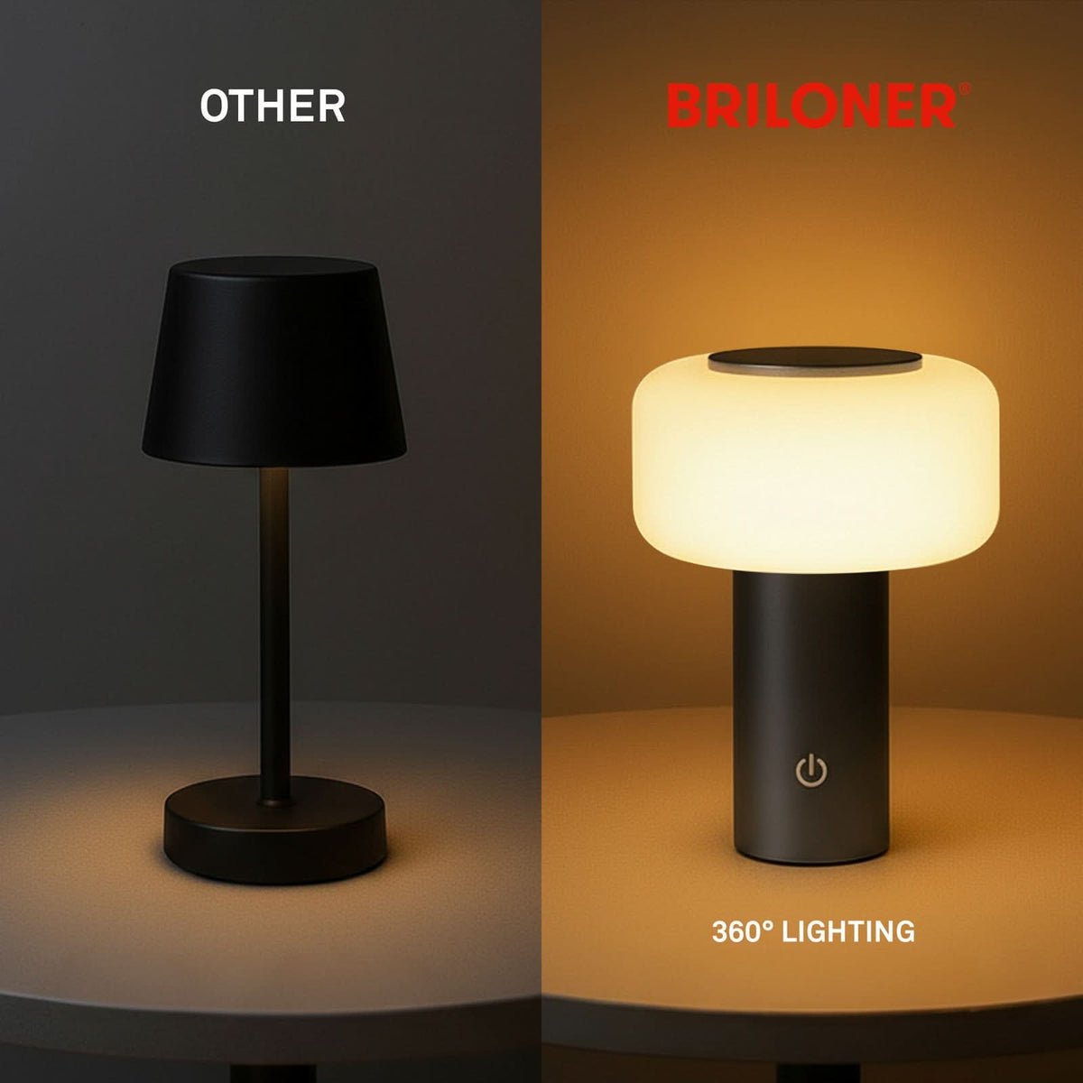 Lampe à poser d'extérieur LED rechargeable Juna, anthracite et blanc, Ø 13 cm, IP44