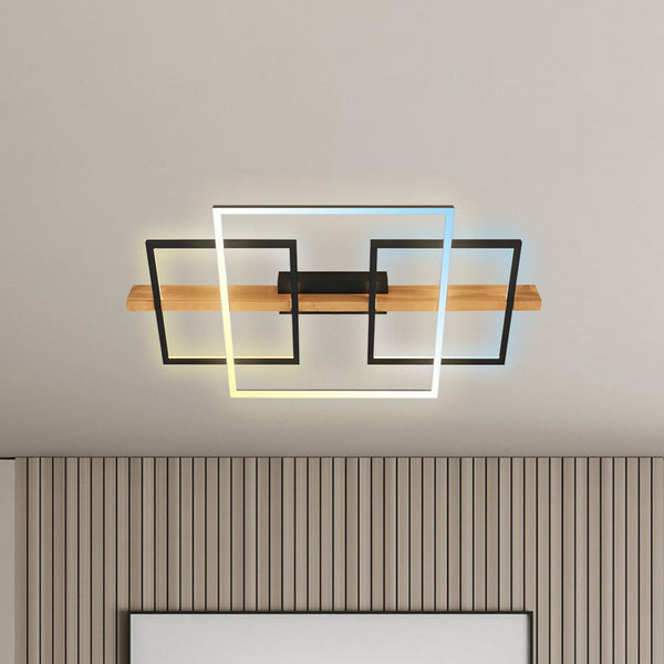 Plafonnier LED | Cadre Bois