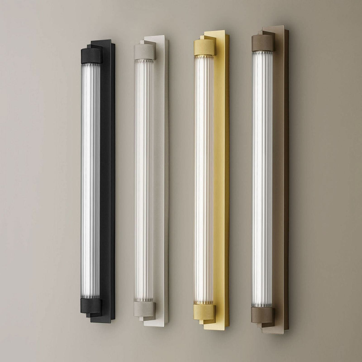 Applique murale LED Charmer en verre, doré, IP44