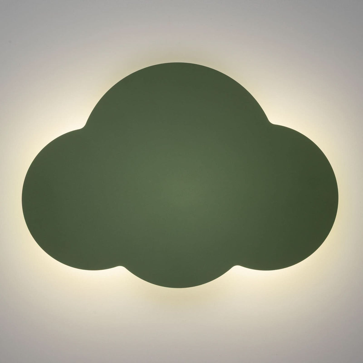Applique murale Cloud en métal, vert, hauteur 27 cm