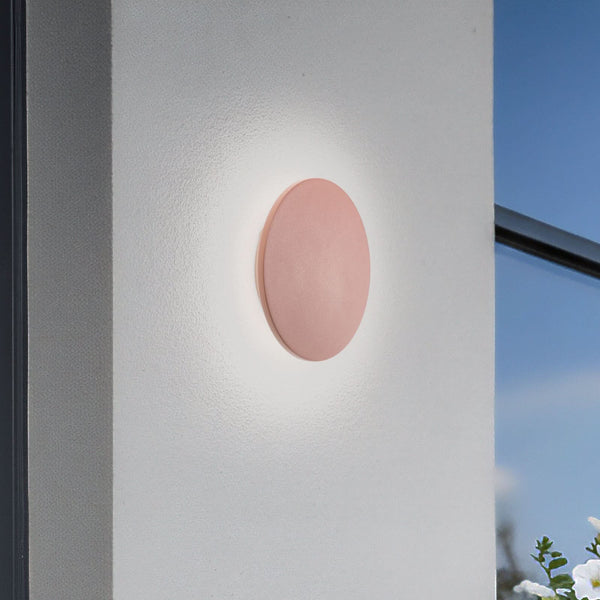 Applique murale LED Aria M en aluminium, rouge, Ø 18 cm, IP54