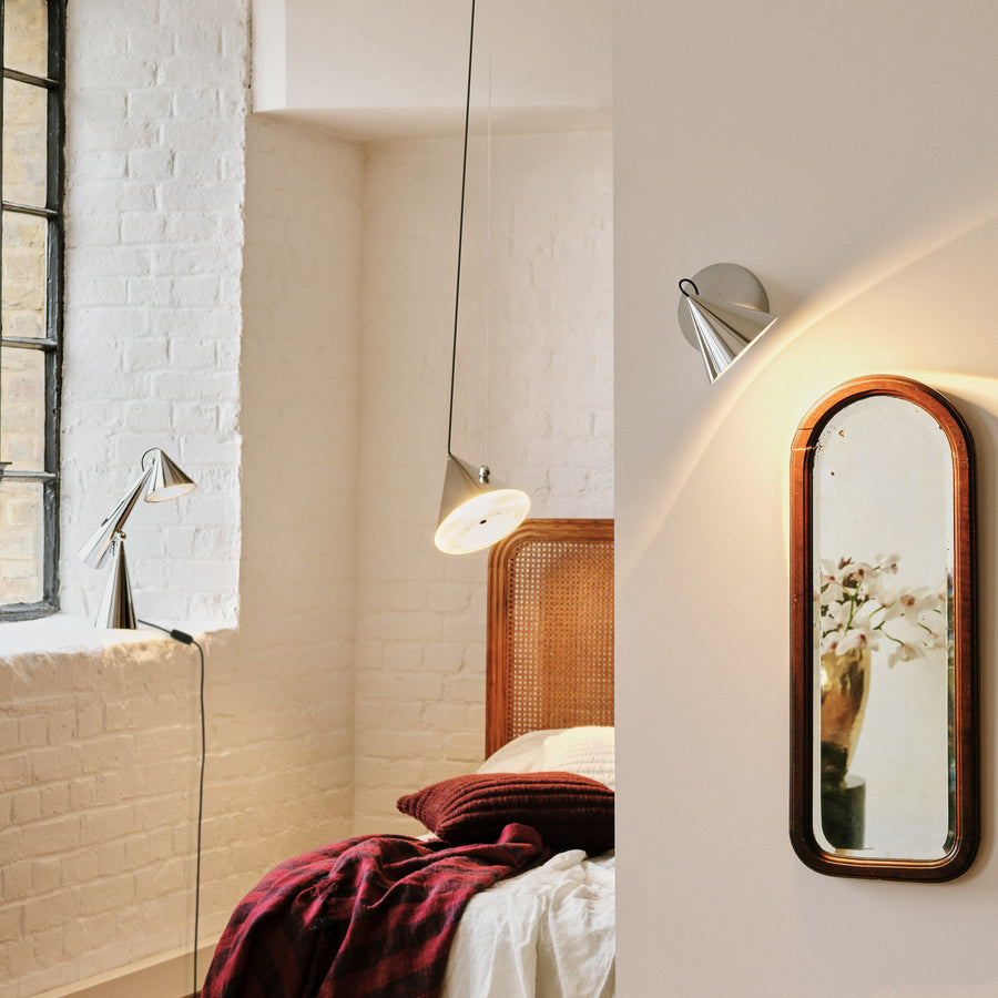 Applique murale LED Pose en acier, argenté, hauteur 14,9 cm